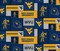 Sykel Enterprises-West Virginia University Fleece Fabric-West Virginia Mountaineers College Patch Fleece Blanket Fabric-Sold by the yard